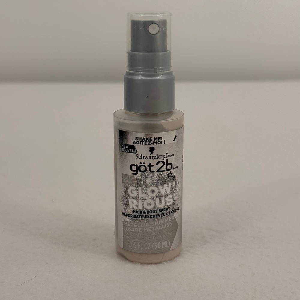 Schwarzkopf Got2b Glow Glorious Metallic Shimmer Hair and Body Spray 1.69oz 50ml